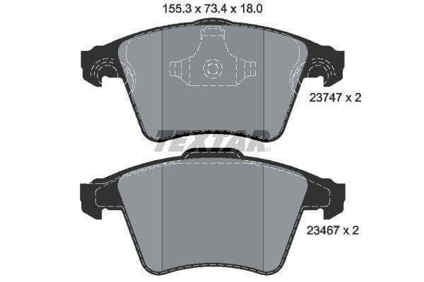 Textar Brake Pads Full Set Of 4 Front 2374701 - image 4
