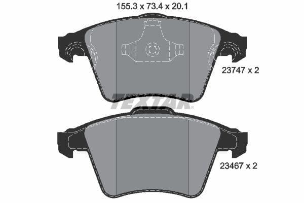Textar Brake Pads Full Set Of 4 Front 2374702 - image 4