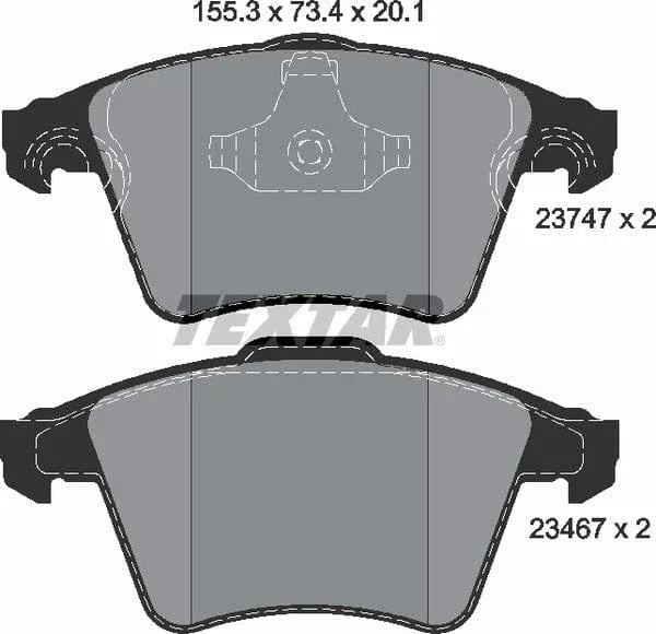 Textar Brake Pads Full Set Of 4 Front 2374702 - image 5