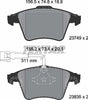 Textar Brake Pads Full Set Of 4 Front 2374901 thumbnail