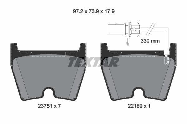 Textar Brake Pads Full Set Of 4 Front 2375104 - image 4