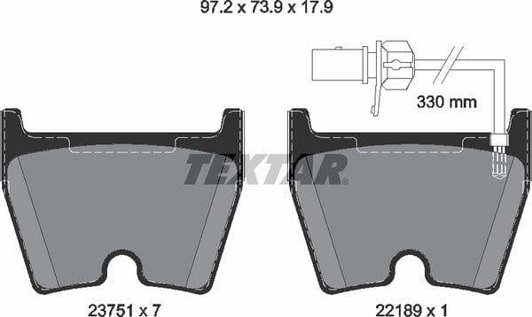 Textar Brake Pads Full Set Of 4 Front 2375104 - image 5