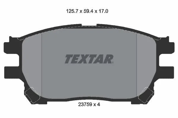 Textar Brake Pads Full Set Of 4 Front 2375901 - image 4