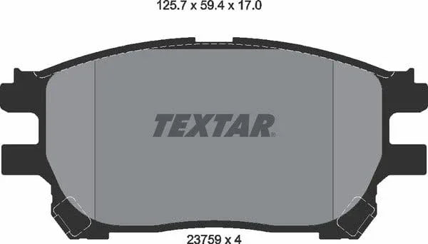 Textar Brake Pads Full Set Of 4 Front 2375901 - image 5