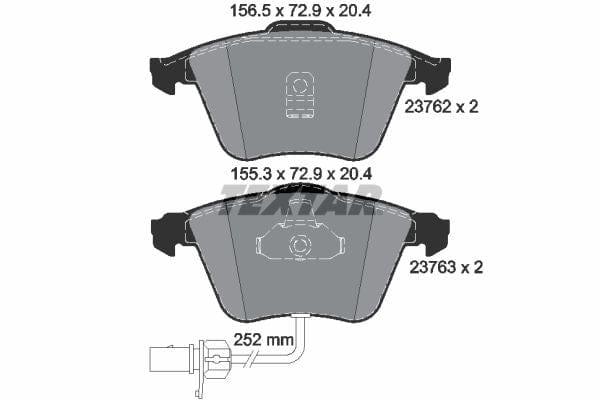 Textar Brake Pads Full Set Of 4 Front 2376201 - image 4