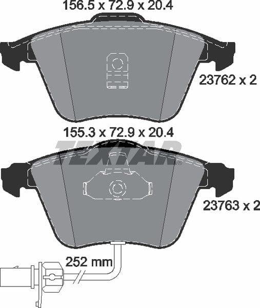 Textar Brake Pads Full Set Of 4 Front 2376201 - image 5