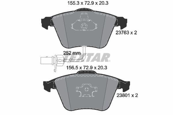 Textar Brake Pads Full Set Of 4 Front 2376302 - image 4