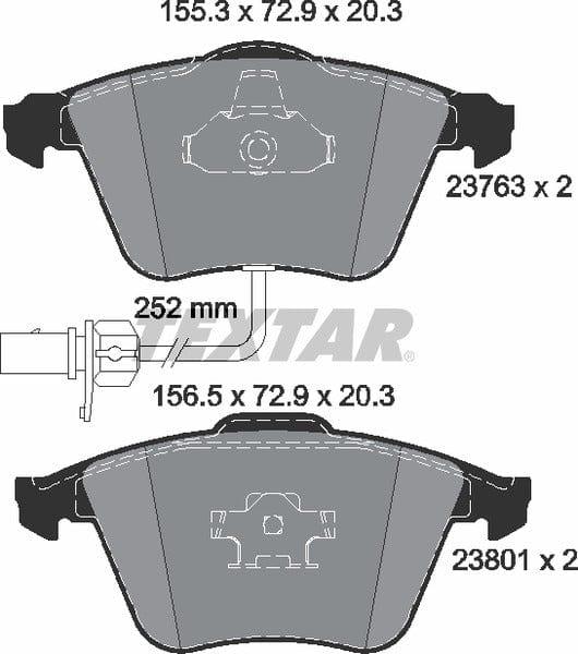 Textar Brake Pads Full Set Of 4 Front 2376302 - image 5
