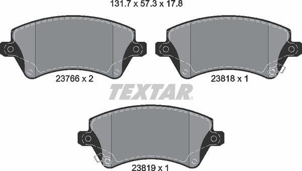Textar Brake Pads Full Set Of 4 Front 2376601 - image 5