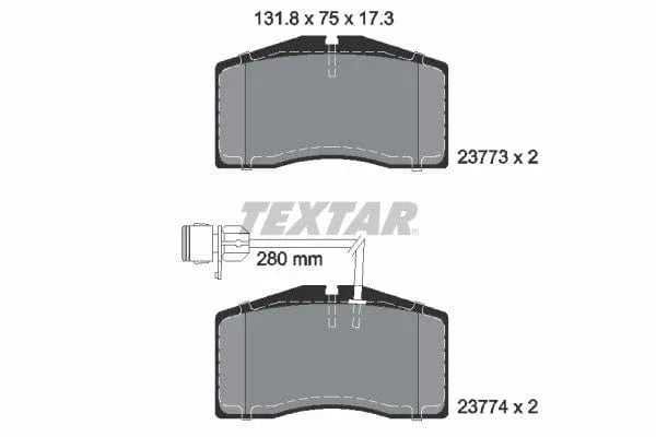 Textar Brake Pads Full Set Of 4 Front 2377301 - image 4