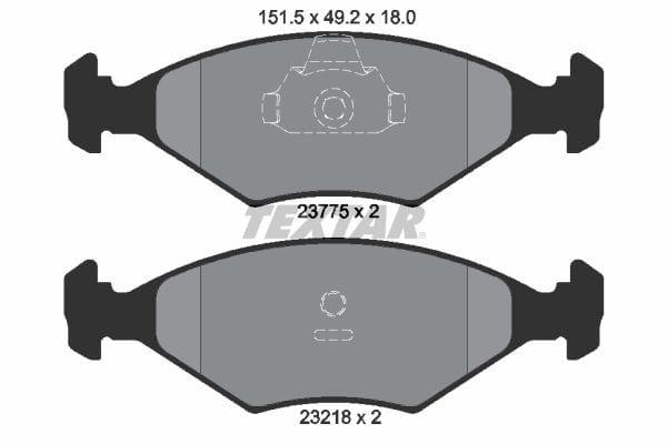 Textar Brake Pads Full Set Of 4 Front 2377501 - image 4