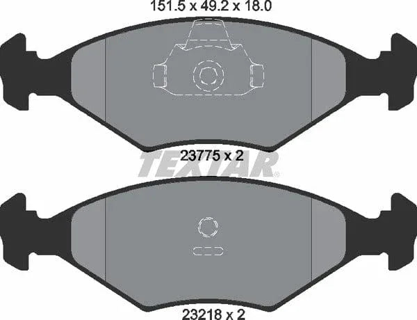Textar Brake Pads Full Set Of 4 Front 2377501 - image 5