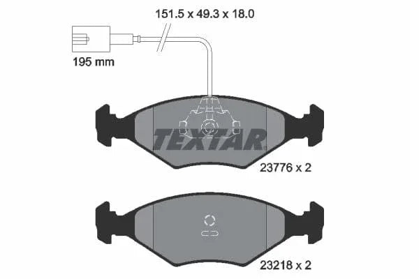 Textar Brake Pads Full Set Of 4 Front 2377601 - image 4
