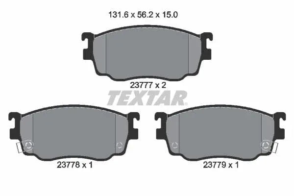 Textar Brake Pads Full Set Of 4 Front 2377701 - image 4