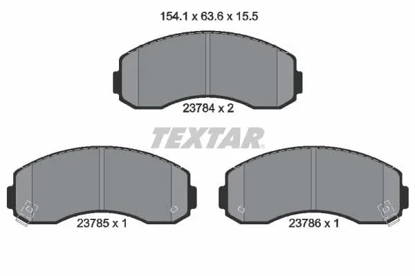 Textar Brake Pads Full Set Of 4 Front 2378401 - image 4