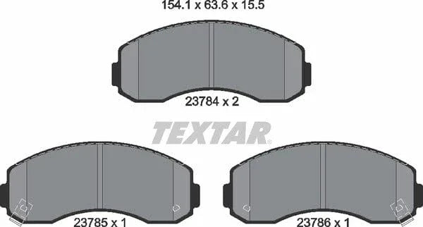 Textar Brake Pads Full Set Of 4 Front 2378401 - image 5