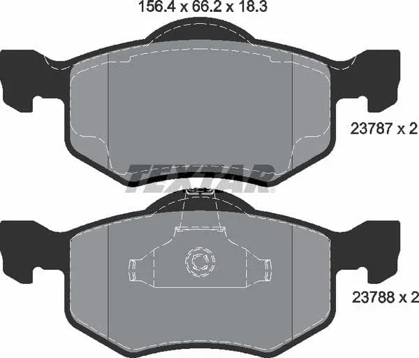 Textar Brake Pads Full Set Of 4 Front 2378701 - image 5
