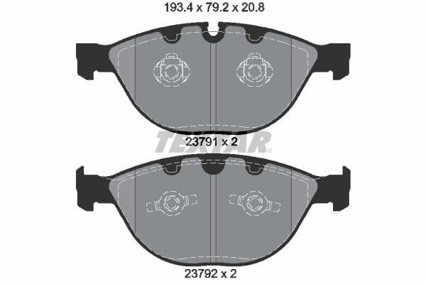 Textar Brake Pads Full Set Of 4 Front 2379101 - image 4