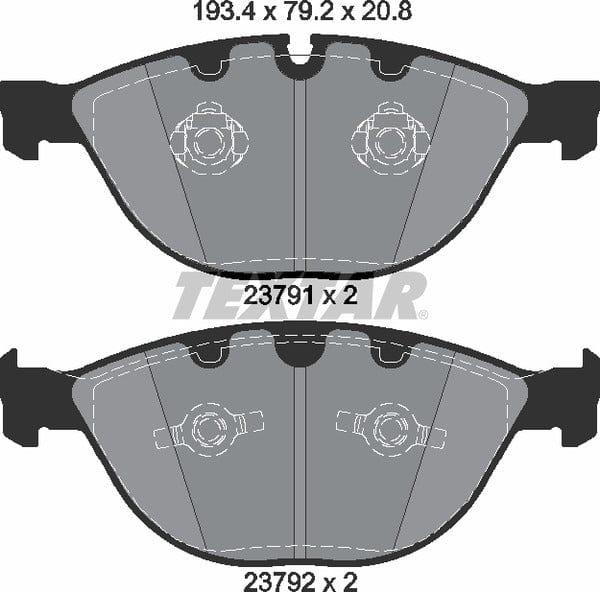 Textar Brake Pads Full Set Of 4 Front 2379101 - image 5