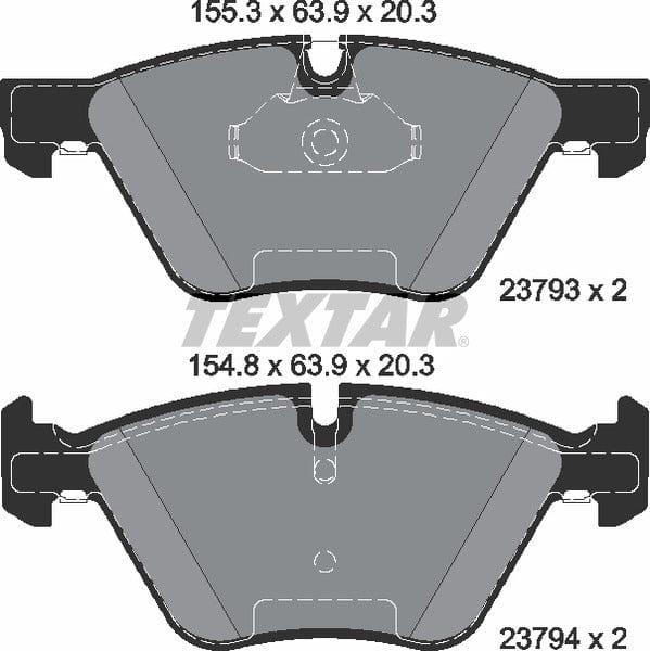 Textar Brake Pads Full Set Of 4 Front 2379301 - image 5