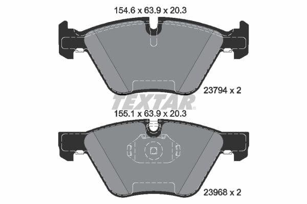 Textar Brake Pads Full Set Of 4 Front 2379401 - image 4