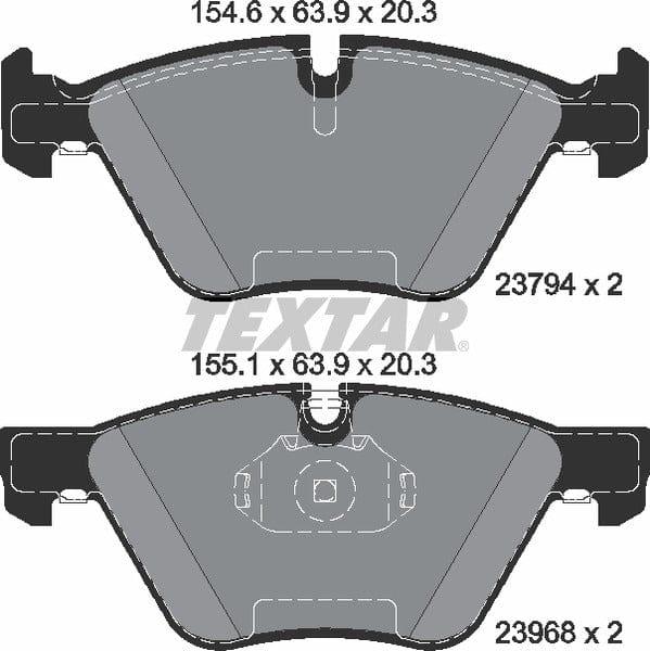 Textar Brake Pads Full Set Of 4 Front 2379401 - image 5