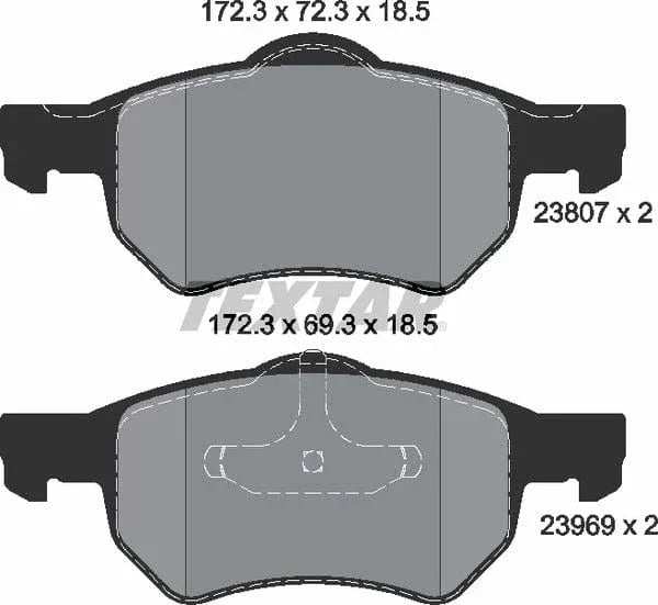 Textar Brake Pads Full Set Of 4 Front 2380701 - image 5