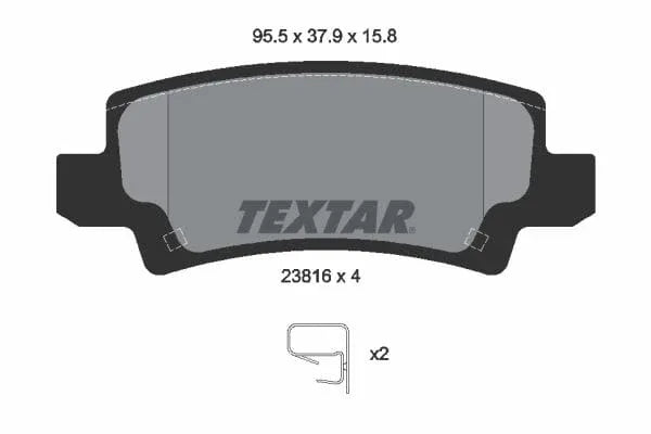 Textar Brake Pads Set Brake Pads Full Set Of 4 Rear 2381601 - image 4