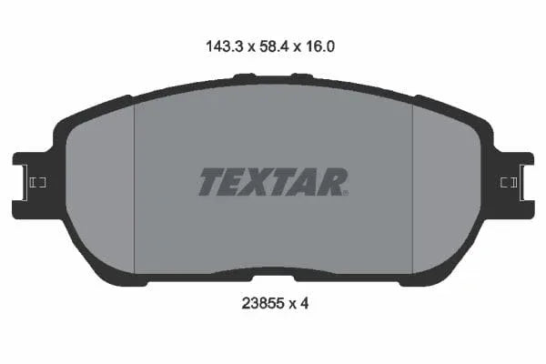 Textar Brake Pads Full Set Of 4 Front 2385501 - image 4