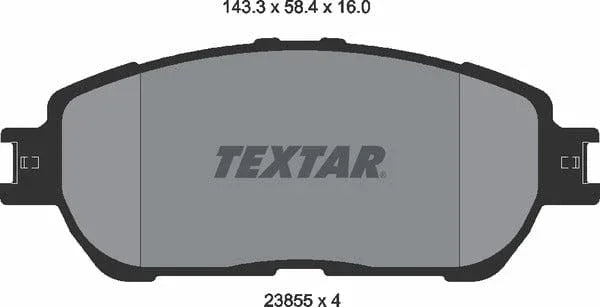 Textar Brake Pads Full Set Of 4 Front 2385501 - image 5
