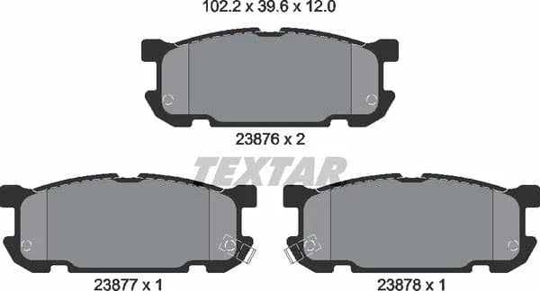 Textar Brake Pads Set Brake Pads Full Set Of 4 Rear 2387601 - image 5