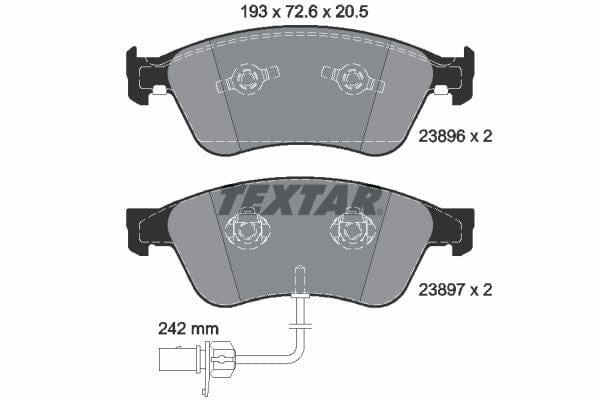 Textar Brake Pads Full Set Of 4 Front 2389601 - image 4