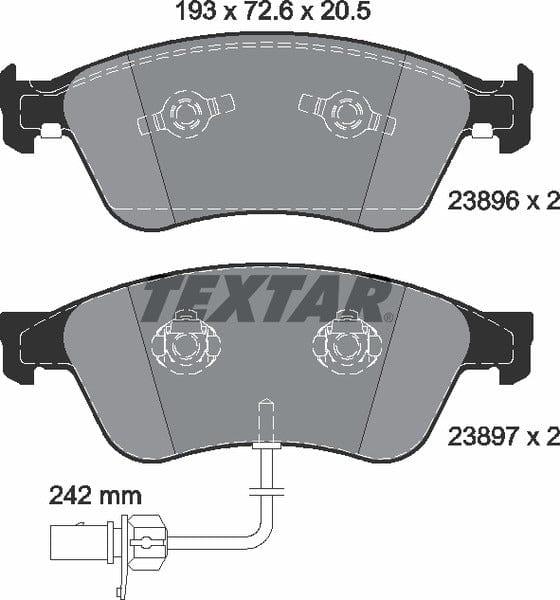 Textar Brake Pads Full Set Of 4 Front 2389601 - image 5