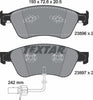 Textar Brake Pads Full Set Of 4 Front 2389601 thumbnail