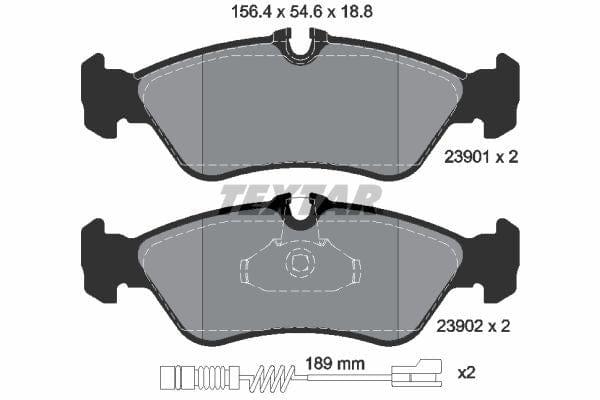 Textar Brake Pads Set Brake Pads Full Set Of 4 Rear 2390101 - image 3