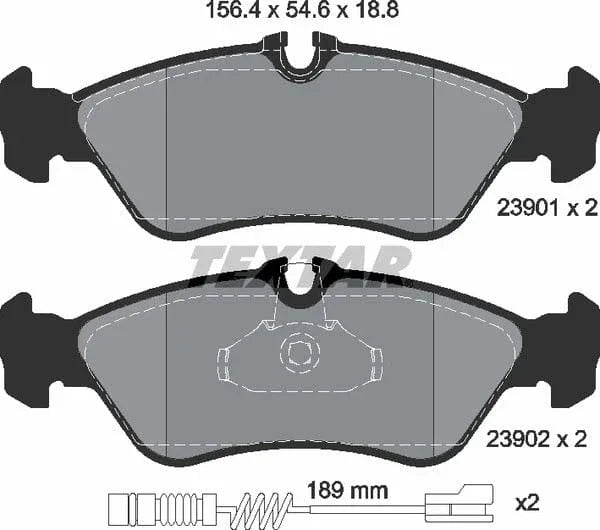 Textar Brake Pads Set Brake Pads Full Set Of 4 Rear 2390101 - image 5
