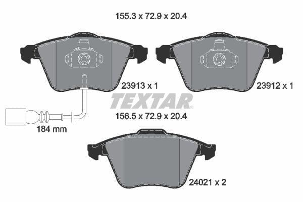 Textar Brake Pads Full Set Of 4 Front 2391301 - image 4