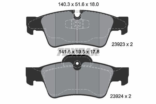 Textar Brake Pads Set Brake Pads Full Set Of 4 Rear 2392302 - image 4