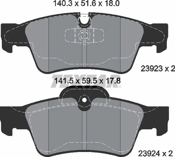 Textar Brake Pads Set Brake Pads Full Set Of 4 Rear 2392302 - image 5