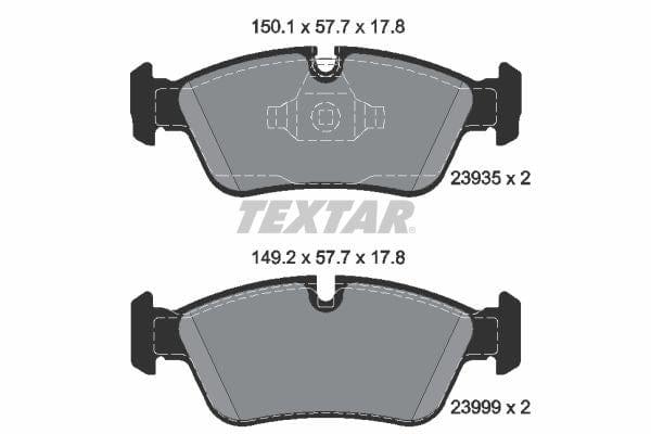 Textar Brake Pads Full Set Of 4 Front 2393501 - image 4