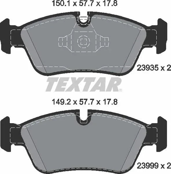 Textar Brake Pads Full Set Of 4 Front 2393501 - image 5