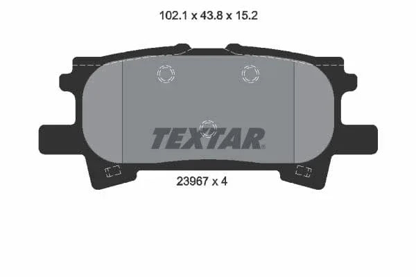 Textar Brake Pads Set Brake Pads Full Set Of 4 Rear 2396701 - image 4