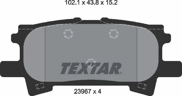Textar Brake Pads Set Brake Pads Full Set Of 4 Rear 2396701 - image 5