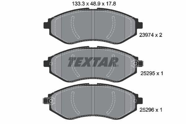 Textar Brake Pads Full Set Of 4 Front 2397406 - image 4