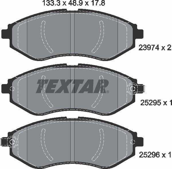 Textar Brake Pads Full Set Of 4 Front 2397406 - image 5