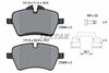 Textar Brake Pads Full Set Of 4 Front With Brake Caliper Screws With Accessories 2398404 thumbnail