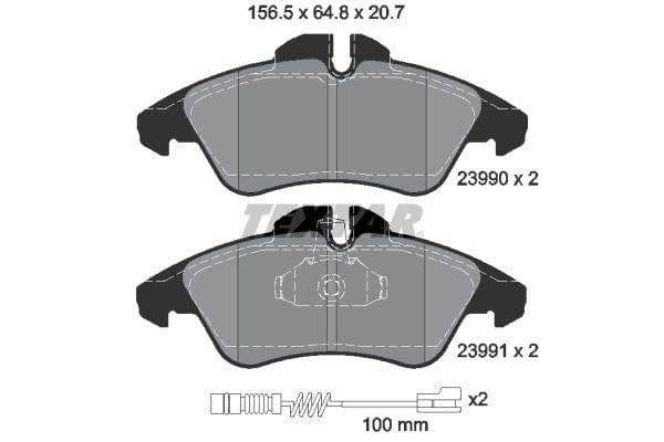 Textar Brake Pads Full Set Of 4 Front 2399002 - image 4
