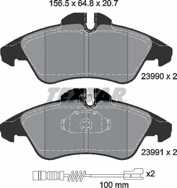 Textar Brake Pads Full Set Of 4 Front 2399002 - image 5