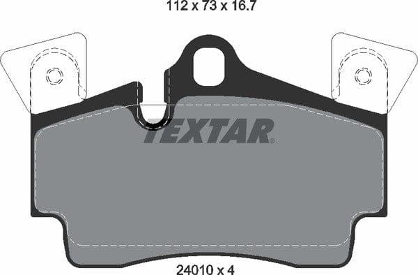 Textar Brake Pads Full Set Of 4 Rear With Counterweights 2401001 - image 5
