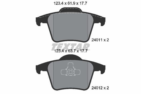 Textar Brake Pads Set Brake Pads Full Set Of 4 Rear 2401101 - image 4